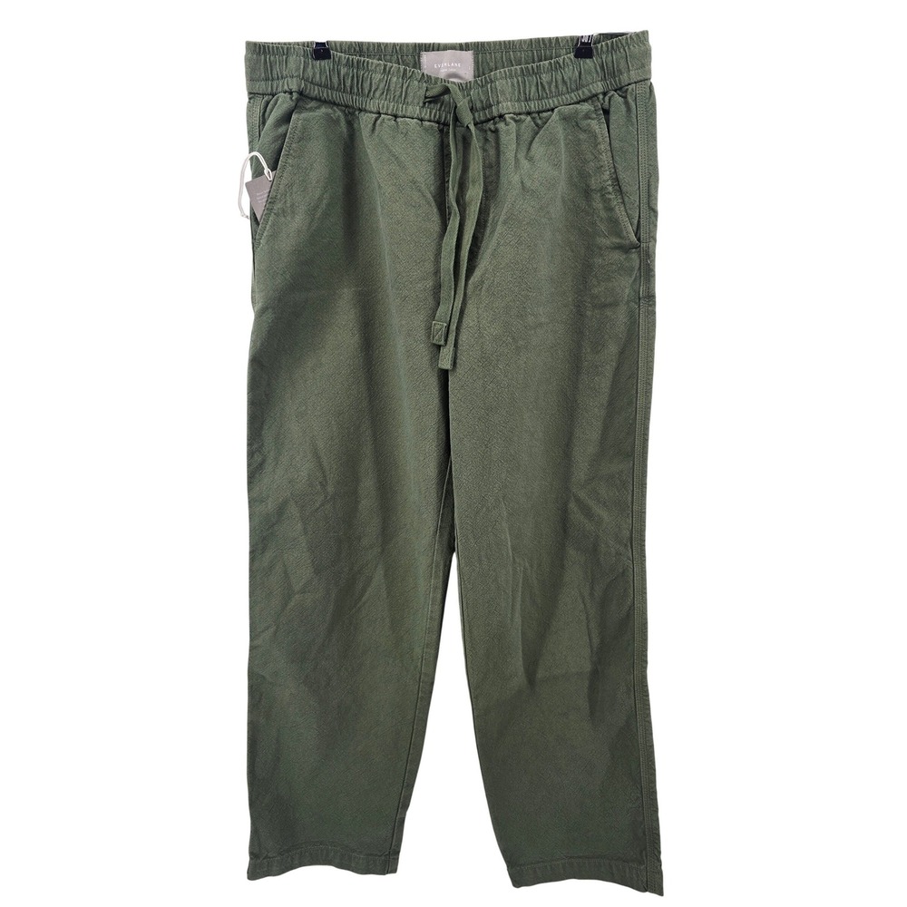 Everlane Pants Men L Forest Green The Canvas Organic Cotton Drawstring High Rise